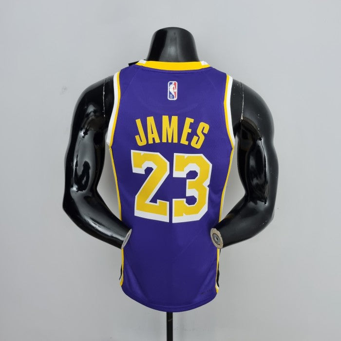 LeBron James Los Angeles Lakers 75th Anniversary Swingman Jersey Purple