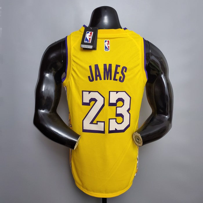 LeBron James Los Angeles Lakers 2020/21 Swingman Jersey Yellow